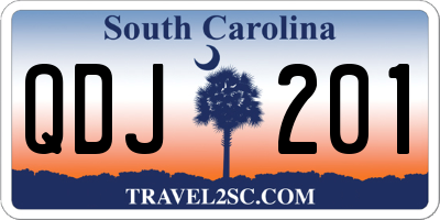 SC license plate QDJ201