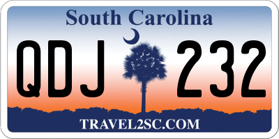 SC license plate QDJ232