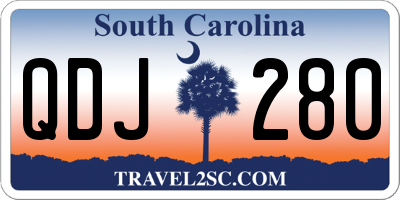 SC license plate QDJ280