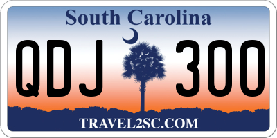 SC license plate QDJ300