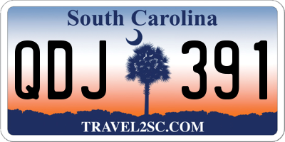 SC license plate QDJ391