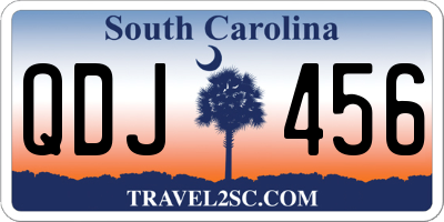 SC license plate QDJ456
