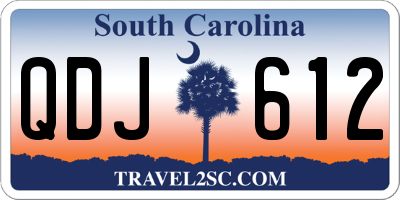 SC license plate QDJ612