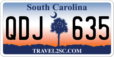 SC license plate QDJ635