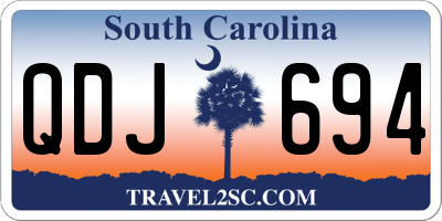 SC license plate QDJ694