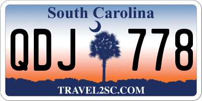 SC license plate QDJ778