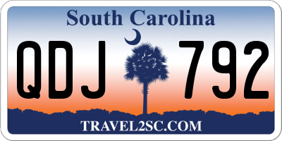 SC license plate QDJ792