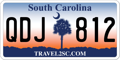 SC license plate QDJ812