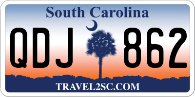 SC license plate QDJ862