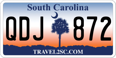 SC license plate QDJ872