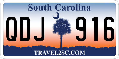 SC license plate QDJ916