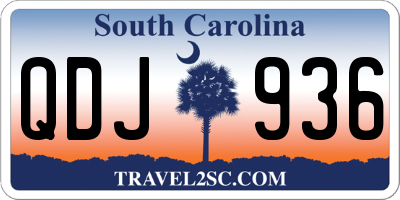 SC license plate QDJ936