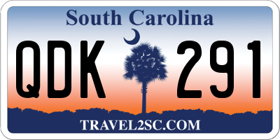 SC license plate QDK291