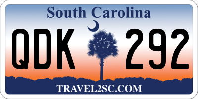 SC license plate QDK292