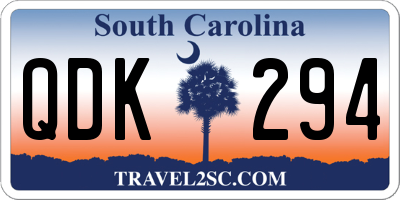 SC license plate QDK294