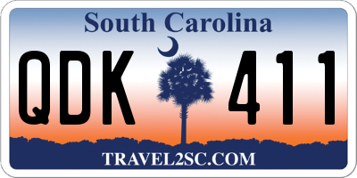 SC license plate QDK411