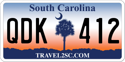 SC license plate QDK412