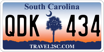 SC license plate QDK434