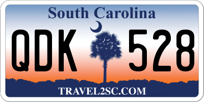 SC license plate QDK528