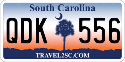 SC license plate QDK556