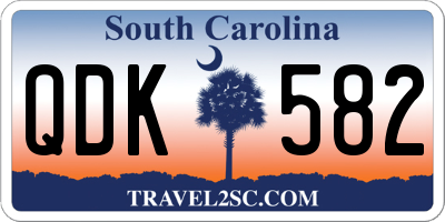 SC license plate QDK582