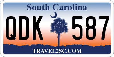 SC license plate QDK587