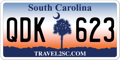SC license plate QDK623