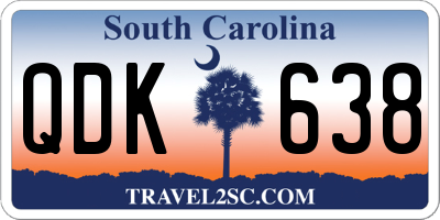 SC license plate QDK638