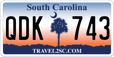 SC license plate QDK743