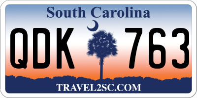 SC license plate QDK763