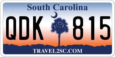 SC license plate QDK815