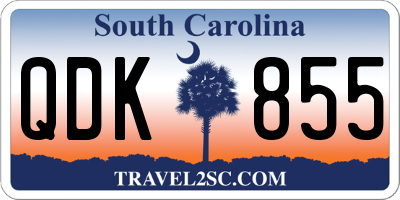 SC license plate QDK855