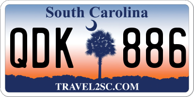 SC license plate QDK886
