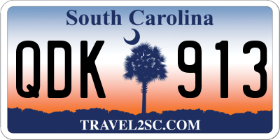 SC license plate QDK913