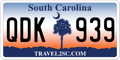 SC license plate QDK939