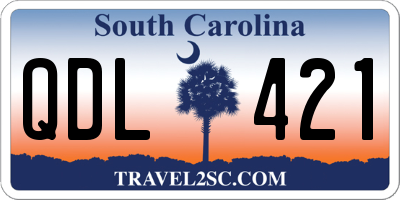 SC license plate QDL421