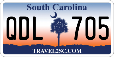 SC license plate QDL705