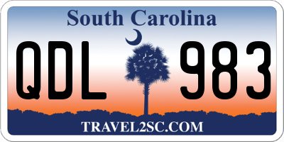 SC license plate QDL983