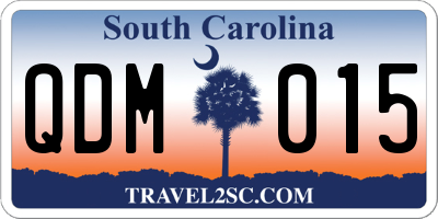 SC license plate QDM015