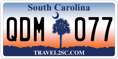SC license plate QDM077