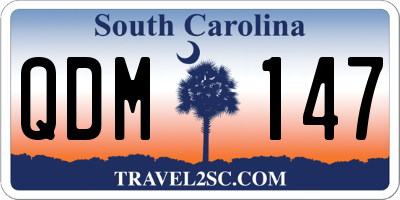 SC license plate QDM147