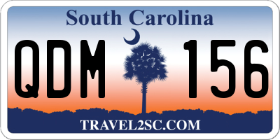 SC license plate QDM156