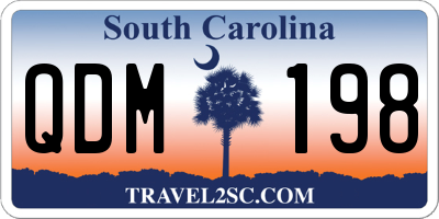 SC license plate QDM198