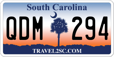 SC license plate QDM294
