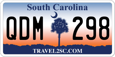 SC license plate QDM298