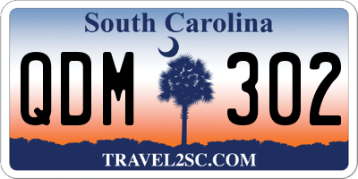 SC license plate QDM302