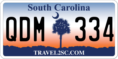 SC license plate QDM334
