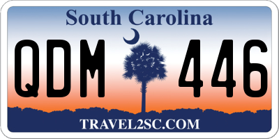 SC license plate QDM446