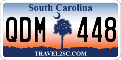 SC license plate QDM448