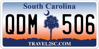 SC license plate QDM506
